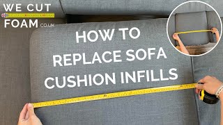 How to replace sofa cushions foam wecutfoamcouk [upl. by Birdt]