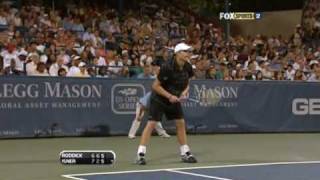 Washington SF 2009  Roddick vs Isner End of match [upl. by Ardua]