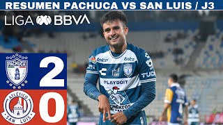 Pachuca 20 Atlético de San Luis  J3  Partido 200 de Almada en el banquillo [upl. by Elegna]