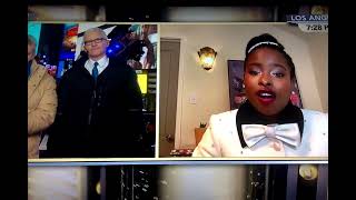 Amanda Gorman Interview With Anderson Cooper Andy Cohen New Years Eve Time Square 2022 [upl. by Semela]