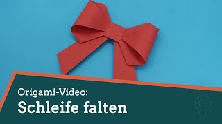 🎀 Origami eine Schleife aus Papier falten 🎀 [upl. by Kralc]