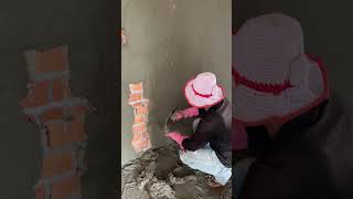 Plastering masonry shorts shortsfeed plaster construction [upl. by Asseram]