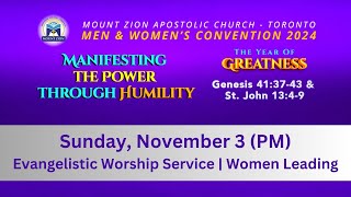 Apostolic Worship  Men and Womens Convention November 3 2024 PM [upl. by Robertson867]