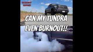 Can my Tundra Even BURNOUT Whimpy 46L Motor [upl. by Durgy727]