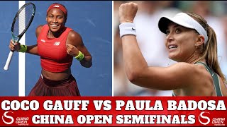 Coco Gauff vs Paula Badosa  China Open Semifinals [upl. by Braswell32]