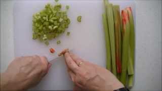 Comment preparer de la rhubarbe  How to prepare rhubarb [upl. by Rapsag]