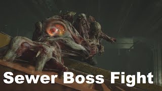 Resident Evil 2 Remake  Sewer Boss Fight [upl. by Narud]