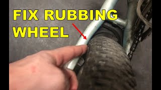 Fix OFFCENTER Rear Bike Wheel  Rubbing Frame [upl. by Hutchings]