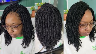 QUICK AND EASY CROCHET SPRING TWIST  Crochet Braids You Can Do At Home [upl. by Ceevah]