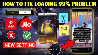 How to Fix Loading 99 Problem  Game Match Not start  Free Fire game loading problem  ff problem [upl. by Nallad]