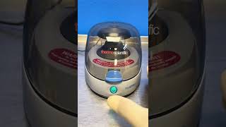 Thermo Scientific mySPIN 6 Mini Centrifuge Quick Spin Ergonomic 12V DC 06A 7 3W Serial  HSG15897 [upl. by Gayleen]