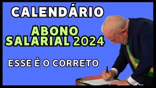 Calendário Abono Salarial PIS PASEP 2024 CALENDÁRIO CORRETO Pagamento do PIS PASEP ano Base 2022 [upl. by Anneiv]