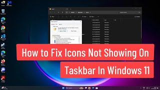 How to Fix Icons not Showing On Taskbar In Windows 11 [upl. by Aynam]