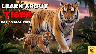 Learn about Tiger for school kids  Learn facts about tiger Animal classification song [upl. by Inavoj]