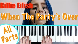 Billie Eilish  Ilomilo Piano Tutorial [upl. by Alak]