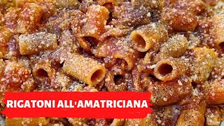 PASTA ALLAMATRICIANA ORIGINALE Ricetta storica romana [upl. by Ecyoj]