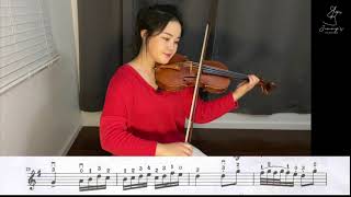 Suzuki Violin Book2 No 9 Gavotte from quotMignonquot by A Thomas 60BPM [upl. by Judus187]