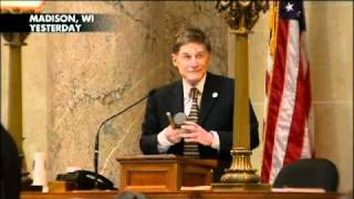 WI Senate President Breaks Gavel [upl. by Zasuwa]