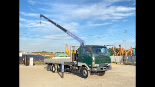 2003 Model Fuso Fighter Crane Truck 6M61 Engine [upl. by Nagah]