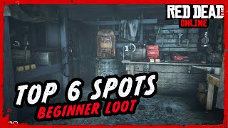 NEED TO KNOW SPOTS  Top 6 Beginner Loot Locations in Red Dead Online [upl. by Nothgiel]