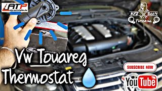 VW Touareg 7l 30 TDI V6 Thermostat wechseln  Anleitung  Drehmomentwerte  Replacement [upl. by Staci639]