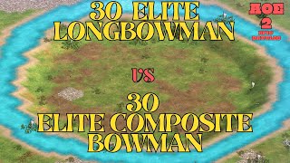 30 ELITE LONGBOWMAN VS 30 ELITE COMPOSITE BOWMAN  Age of Empires 2 Definitive Edition [upl. by Ameg]