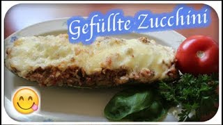 Gefüllte Zucchini mit HackfleischReisFüllung  Engelchen [upl. by Laryssa896]