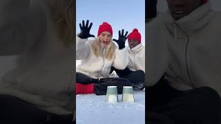 Would you or someone you know believe this trick😅😂 magic fun couple snow jaymondy [upl. by Shipman967]