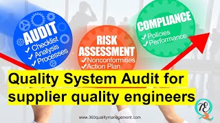 Quality System Audit for supplier quality engineers [upl. by Lanni558]