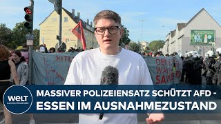 ESSEN Proteste gegen AfDParteitag  Blockaden legen Stadt lahm  WELT Analyse [upl. by Bourne517]