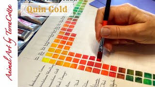 24color Holbein Watercolor Chart  review and color chart [upl. by Hgielanna]