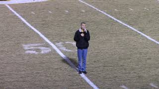 2020 Pontotoc High School Marching Band Pontotoc vs Louisville National Anthem Evan Wray [upl. by Yllas63]