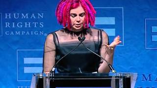 Lana Wachowski receives the HRC Visibility Award [upl. by Learrsi]