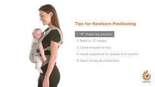 Ergobaby Omni 360 Baby carrier  Tips for safe and comfortable babywearing with a newborn [upl. by Dhar]