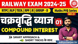 🔴COMPOUND INTEREST01चक्रवृद्धि ब्याज RAILWAY MATHS PYQ SERIES  NTPC RPFGROUPD ADITYA SIR [upl. by Gnoz]