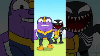 POI POI POI 😂 Pop Robot Encounters Venom and Thanos with Avenger Team [upl. by Aratnahs]