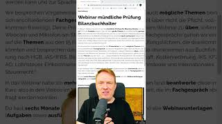 Überblick mündliche Prüfung Blanzbuchhalter  Klausurtipp 23 [upl. by Skurnik927]