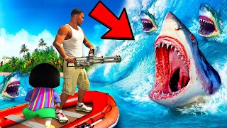 FRANKLIN and SHINCHAN Tried The Impossible MEGALODON SHARK Challenge in Gta 5 tamil  Gta 5 in tamil [upl. by Lasky]