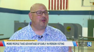 More people take advantage of early inperson voting [upl. by Araccat585]