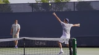 Roger Federer Serve In Super Slow Motion 3  2013 Cincinnati Open [upl. by Leandro]