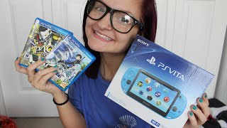 Aqua Blue PS Vita Unboxing  Start Up  Games  AlyssaNGames [upl. by Darn]