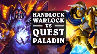 Handlock Warlock vs Quest Paladin Gameplay  Hearthstone Workshop [upl. by Akcimehs]