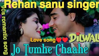 Jo Tumhe Chahe Usko Full Lyrical Video Song  Dilwale  Ajay Devgan Raveena Tandon  Kumar Sanu sm [upl. by Lletniuq]