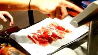 How to slice Iberian Ham from Spain [upl. by Winn]