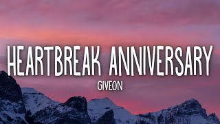 Giveon  Heartbreak Anniversary Lyrics [upl. by Ennoved]