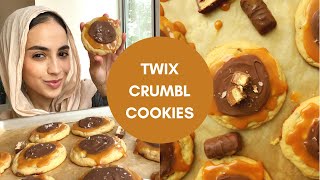 HOW TO MAKE THE BEST TWIX COOKIES  TikTok’s Viral CRUMBL Copycat Recipe [upl. by Frey]