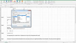 T statistic Excel [upl. by Ateikan519]