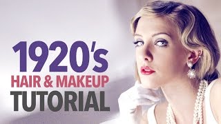 1920s makeup amp hair tutorial [upl. by Iot62]