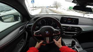 BMW G30 530d 195kw Msport POV DriveReview 4K [upl. by Antons]