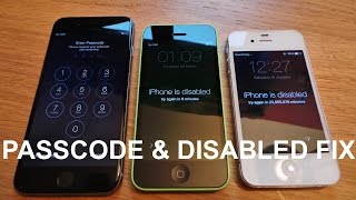 How to reset disabled or Password locked iPhones 6S amp 6PlusSE5s5c54s4iPad or iPod [upl. by Edialeda]